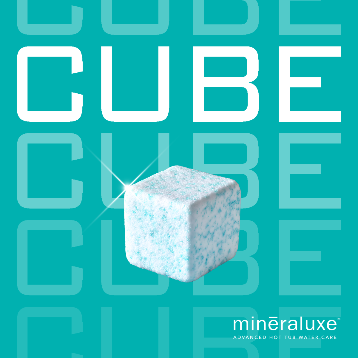 Water care cube product social graphic