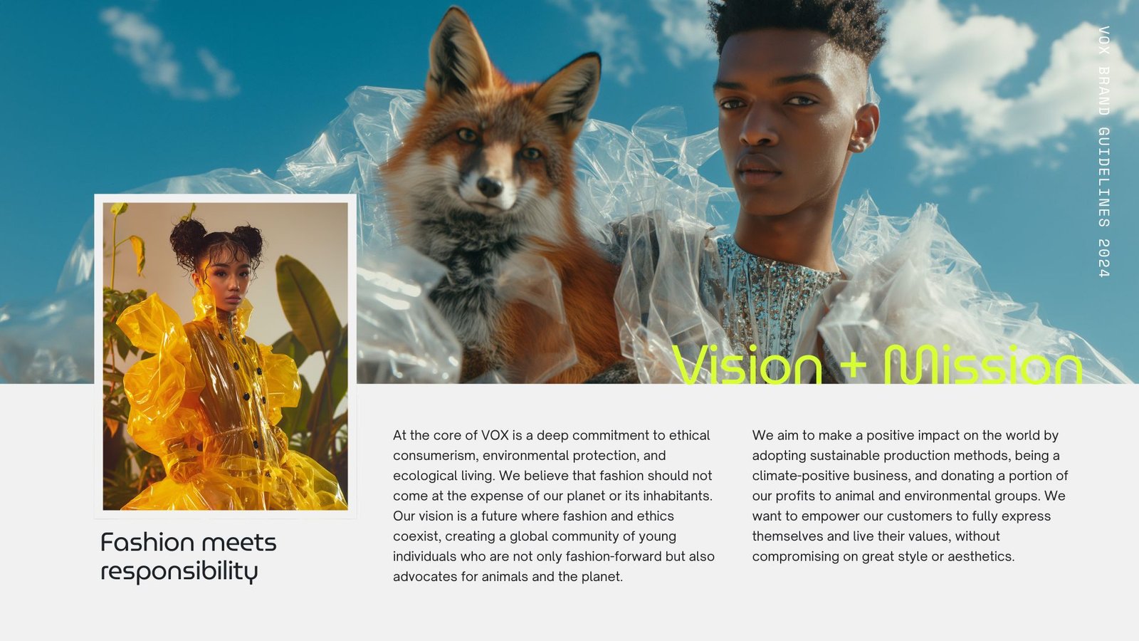 VOX Couture brand deck &mdash; slide 5 of 21