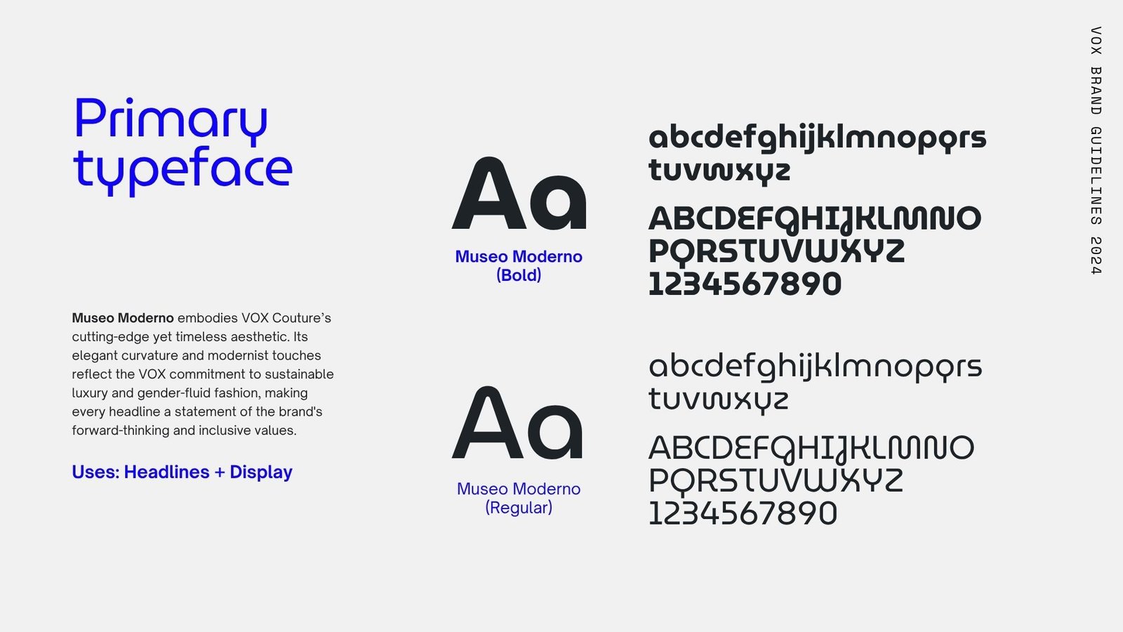 VOX Couture brand deck &mdash; slide 12 of 21